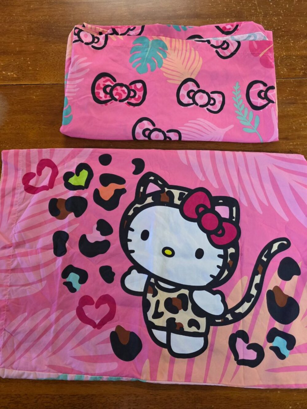 Hello Kitty Wild Jungle Full Sheet and Pillow Cover 2 Pc Set READ DESCRIPTION
